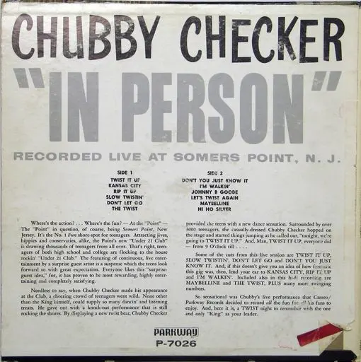 Chubby checker-in person