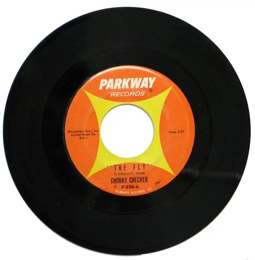 A black and orange record with the words " parkway ".
