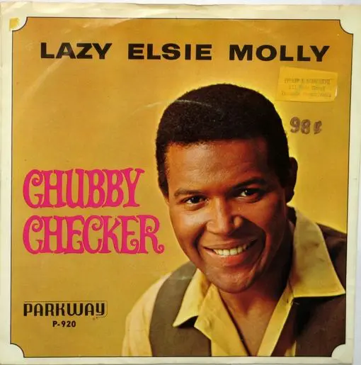 A picture of chubby checker on the cover of a record.