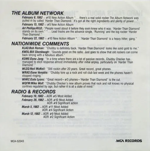 A page of the back cover of an old radio program.